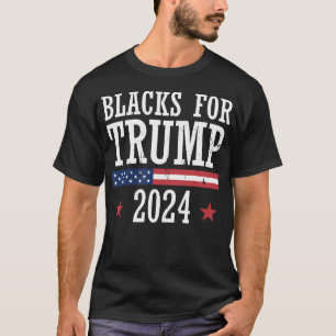 Camiseta Negros Para Trump 2024 Republica Presidencial