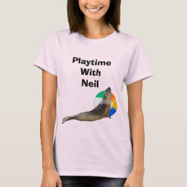 Camiseta Neil A Foca Com Bola de Praia