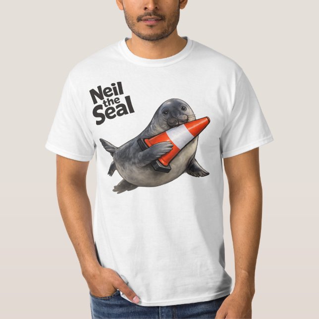 Camiseta "Neil a Foca", meme do estado australiano da Tasmâ (Frente)