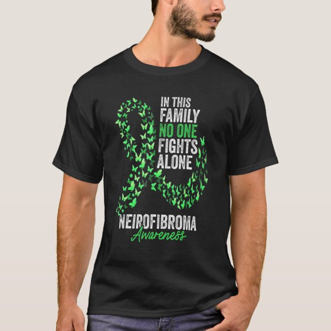 Camiseta Neirofibroma Sensibilização Mês Borboletas Costela (Frente)