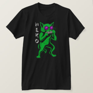 Camiseta Neko Harmonica Blues Cat T-Shirt. Neko significa C