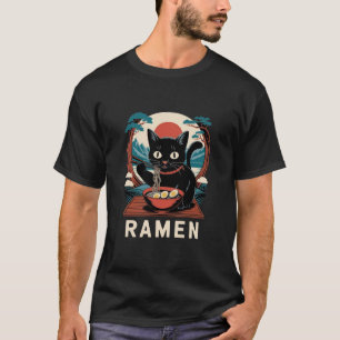 Camiseta Neko Ramen - Ataque de lanche à meia-noite!