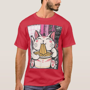 Camiseta Neko Ramen Cat Lover Kawaii Anime