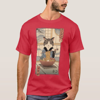 Camiseta Neko Ramen Ukiyoe