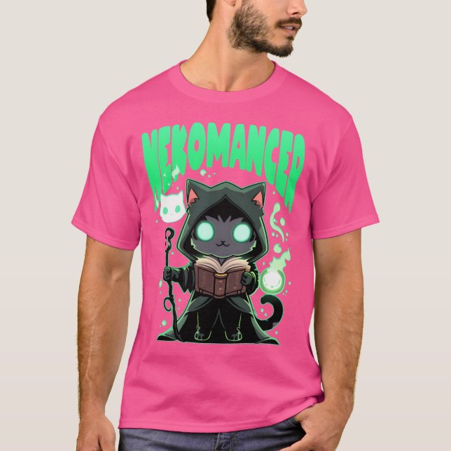 Camiseta Nekomancer Kawaii Cat Necromcer (Frente)