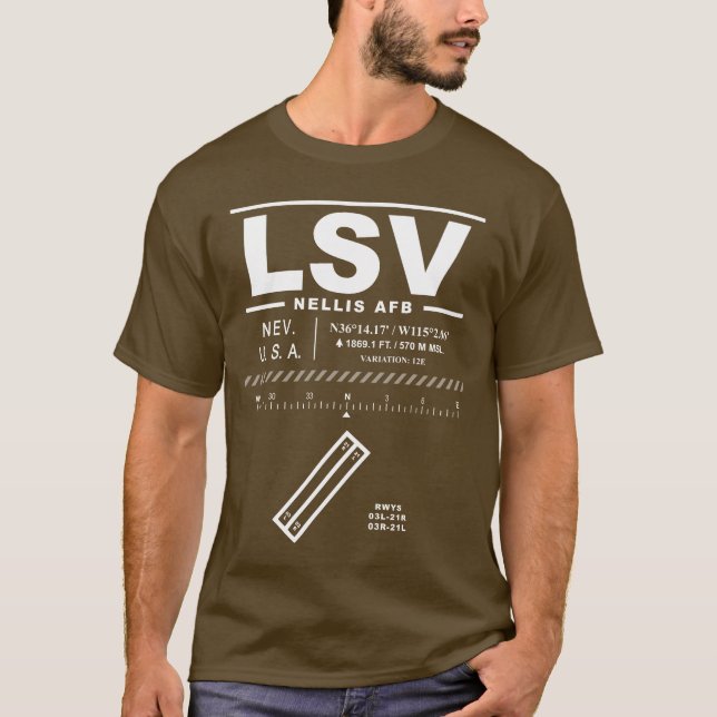 Camiseta Nellis Air Force Base LSV T Shirt (Frente)
