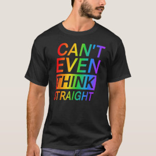 Camiseta Nem pensar no Hetero LGBT Orgulho gay do Arco-Íris