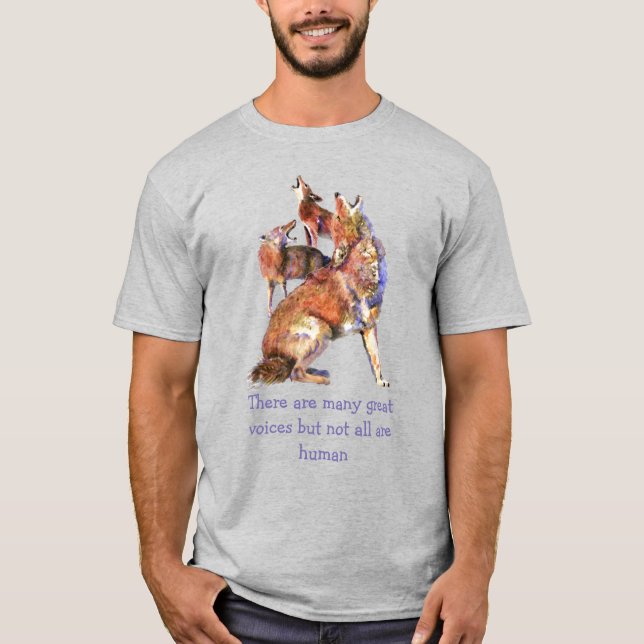 Camiseta Nem todas as citações de coiotes inspiradoras huma (Frente)