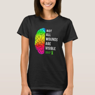 Camiseta Nem todas as feridas são perceptíveis à saúde ment
