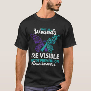 Camiseta Nem todas as feridas são visíveis e felizes consci
