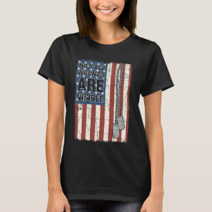 Camiseta Nem Todas As Feridas São Visíveis Para Ptsd Citar