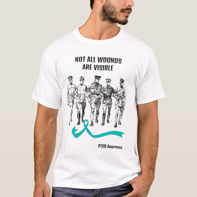 CAMISETA NEM TODAS AS FERIDAS SÃO VISÍVEIS. SENSIBILIZAÇÃO  (Frente)