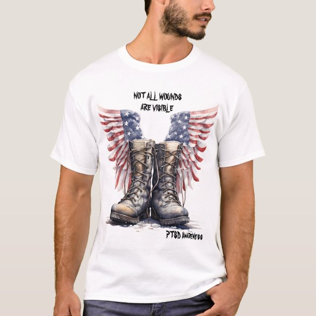 CAMISETA NEM TODAS AS FERIDAS SÃO VISÍVEIS. SENSIBILIZAÇÃO  (Frente)