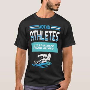 Camiseta Nem Todos Os Atletas Vestem Calçados Eu Nadando Ág