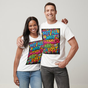 Camiseta Nem Todos Que Vagam Estão Perdidos Graffiti Motiva