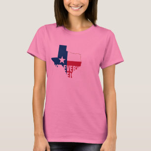 Camiseta nem tudo é plano no humor do tórax texas
