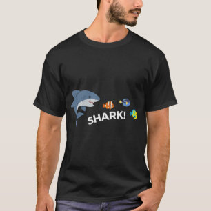 Camiseta Nemo escapa do Tubarão - Tubarão ataca pequeno pei