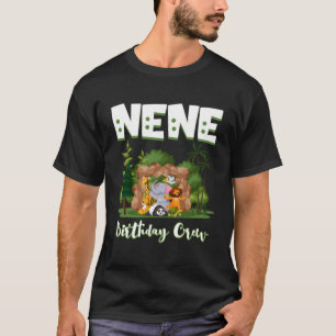 Camiseta Nene Birthday Crew Zoo Bday Safari Party Celebrati