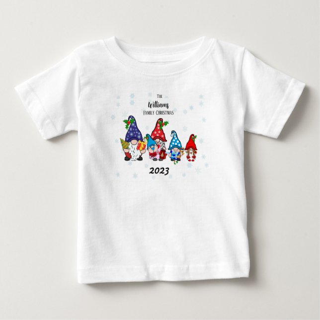 Camiseta Neném dos Gnomos Familiares Personalizados da Famí (Frente)