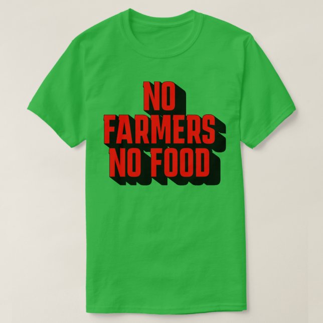 Camiseta Nenhum agricultor neerlandês sem comida (Frente do Design)