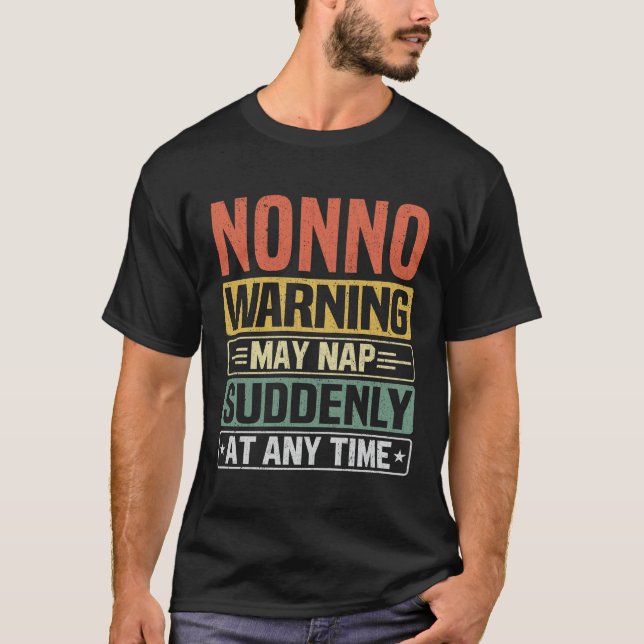 Camiseta Nenhum aviso pode dormir repentinamente a qualquer (Frente)