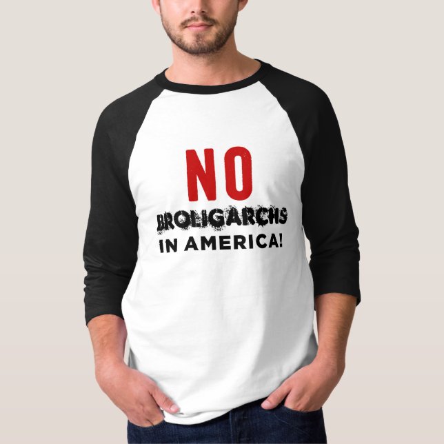 CAMISETA NENHUM BROLIGARCA NOS EUA! (Frente)