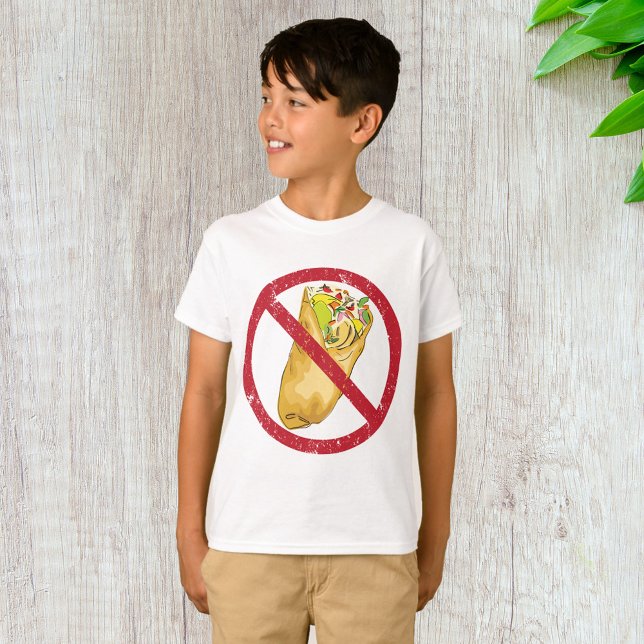 Camiseta Nenhum Burritos Permitido Assinar Proibição Humoro (Criador carregado)