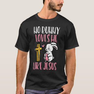 Camiseta Nenhum Coelhinho Me Ama Como Jesus Páscoa Christia