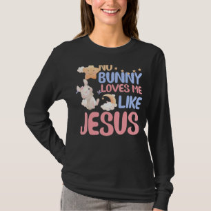 Camiseta Nenhum Coelhinho Me Ama Como Jesus Religioso Crist