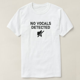 Camiseta Nenhum Design de áudio mínimo detectado por vocais