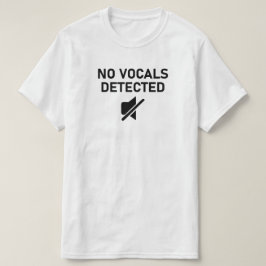Camiseta Nenhum Design de áudio mínimo detectado por vocais