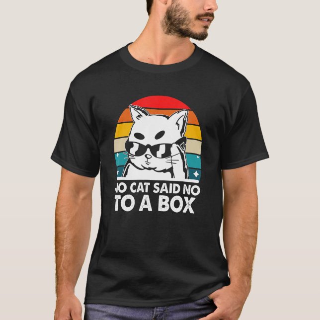 Camiseta Nenhum Gato Disse Não a uma caixa Gato Gato Gato D (Frente)