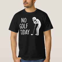 Nenhum Golfe Hoje Figura Triste do Stickman Golfis