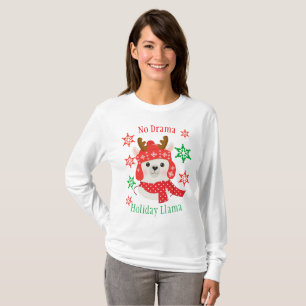 Camiseta Nenhum lama do Natal do feriado do drama