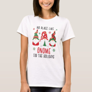 Camiseta Nenhum Lugar Como Gnomo Para O Natal De Férias