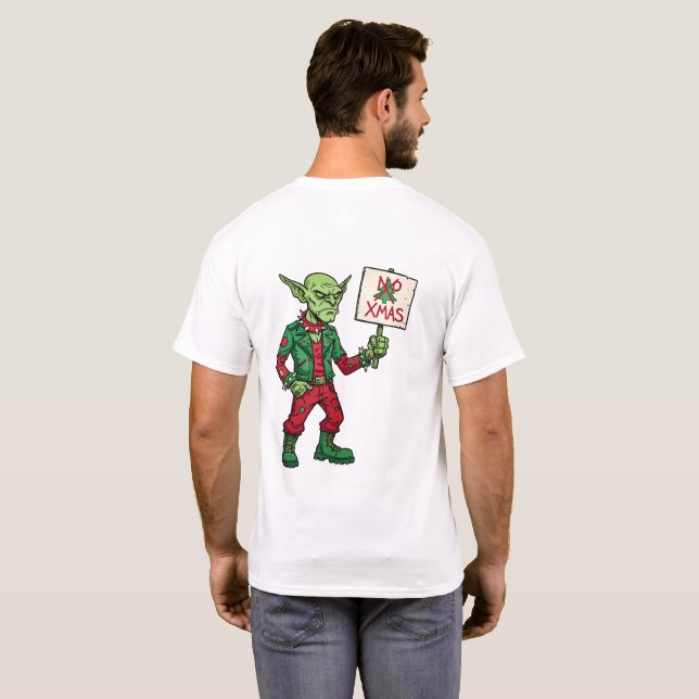 Camiseta Nenhum Natal – Estilo Alien Rebelde (Parte Traseira Completa)