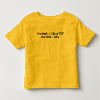 Camiseta Nenhum palabra do la do entiendo "NÃO!" ingles do