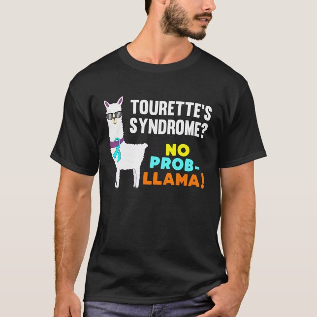 Camiseta Nenhum Prob Llama Síndrome de Tourette Guerreiro S (Frente)