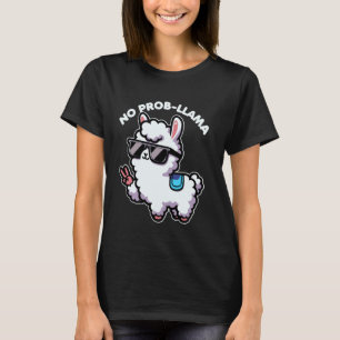 Camiseta Nenhum Probllama Lhamas Engraçadas Amantes Pun Alp