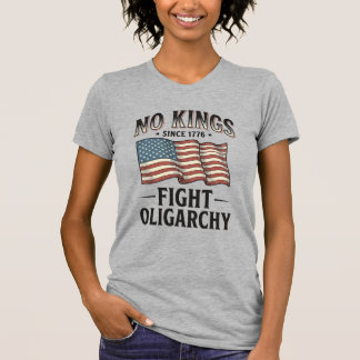 Camiseta Nenhum Rei Desde 1776 Luta Contra Oligarquia Desig