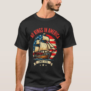 Camiseta Nenhum Rei na América desde 1776 Bandeira Vintage