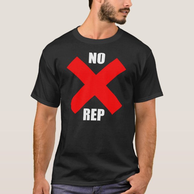 Camiseta Nenhum T preto do representante (Frente)