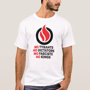 Camiseta Nenhum Tirano, Nenhum Ditador, Nenhum Fascista, Ne