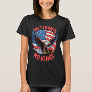 Camiseta Nenhum Tirano Nenhum Rei Águia Bandeira Americana