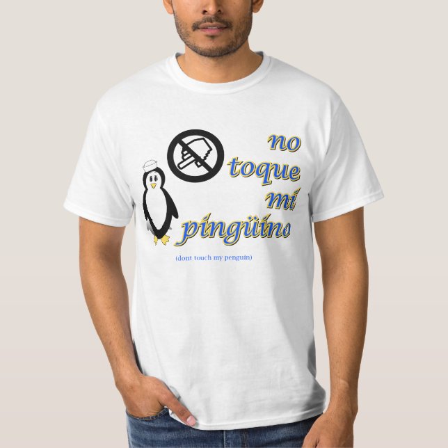 Camiseta Nenhum Toque MI Pinguino (Frente)