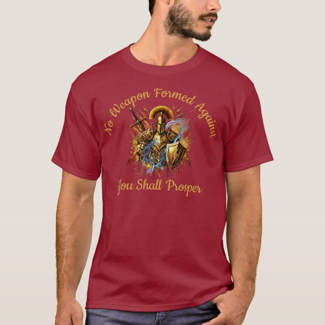 Camiseta Nenhuma Arma Formada Contra O Prosperador De Shall (Frente)