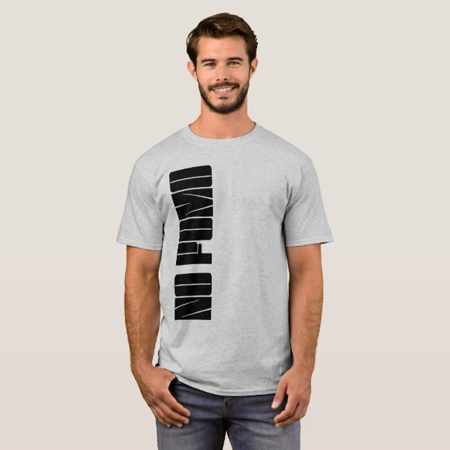 Camiseta NENHUMA Camisa-Garganta Cripto-T (Frente Completa)