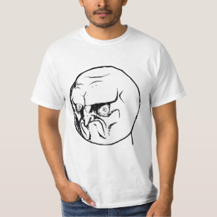 Camiseta Nenhuma cara irritada Rageface Meme da raiva