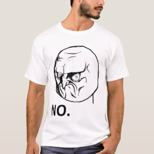 Camiseta Nenhuma cara irritada Rageface Meme da raiva