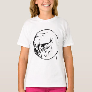 Camiseta Nenhuma cara irritada Rageface Meme da raiva